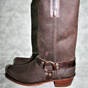 New Frye Brown Leather Motorcycle Boots 12 D